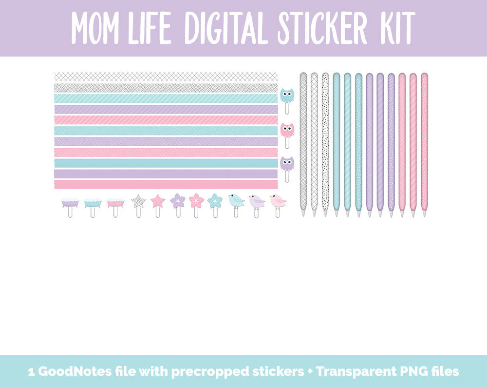 Mom Life Digital Stickers | GoodNotes, iPad & Android