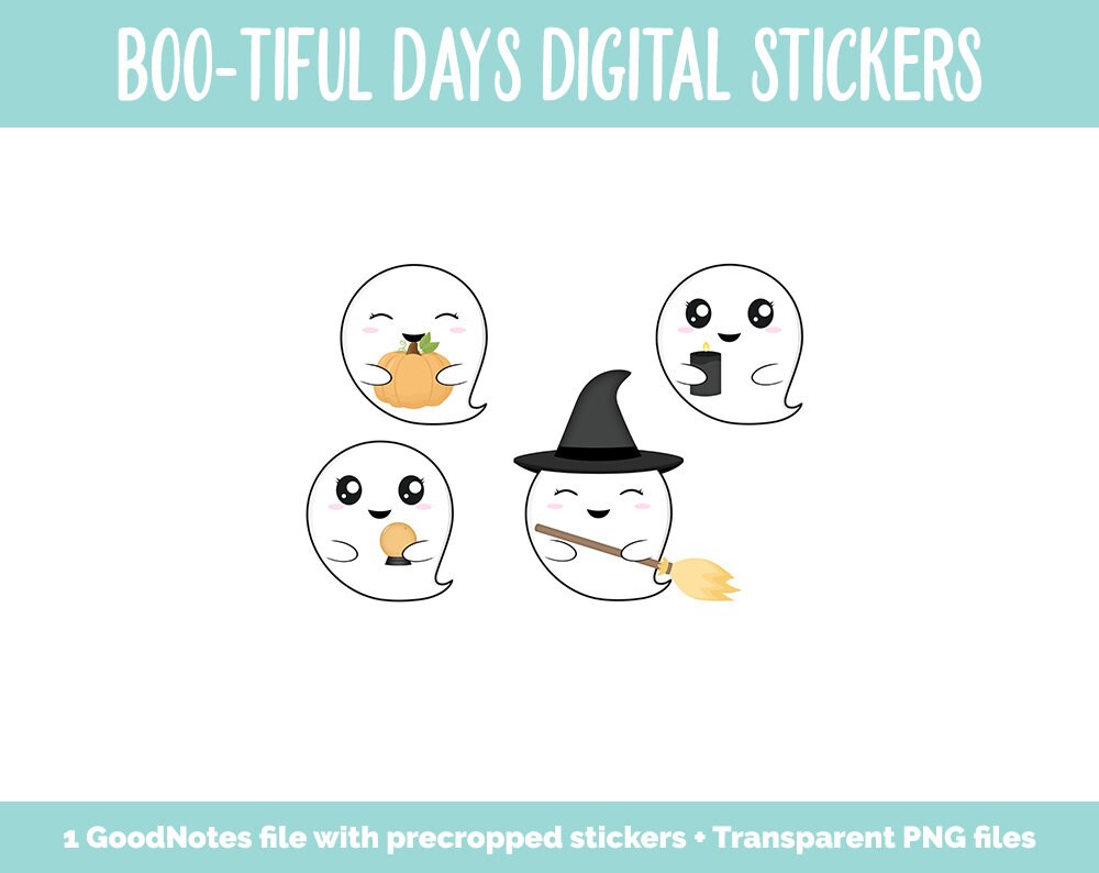 Boo-tiful Days | Cassie the Ghost | GoodNotes & iPad | Halloween, Kawaii, Adulting, Chores and More!