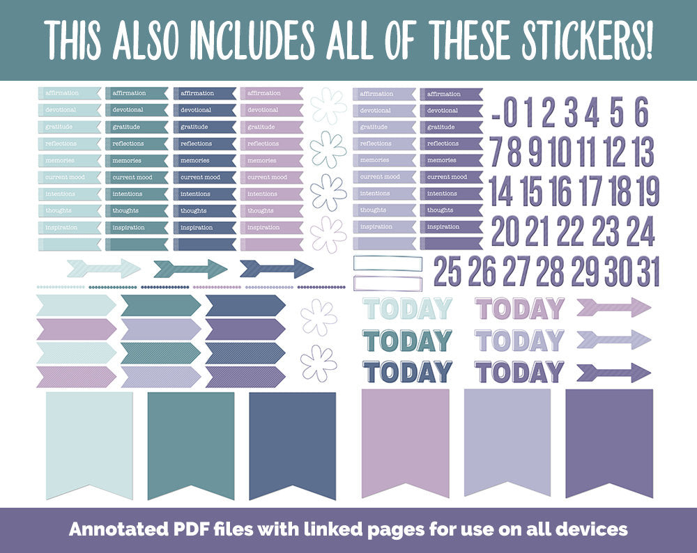 31 Day Digital Journal + Sticker Bundle | Destiny Theme
