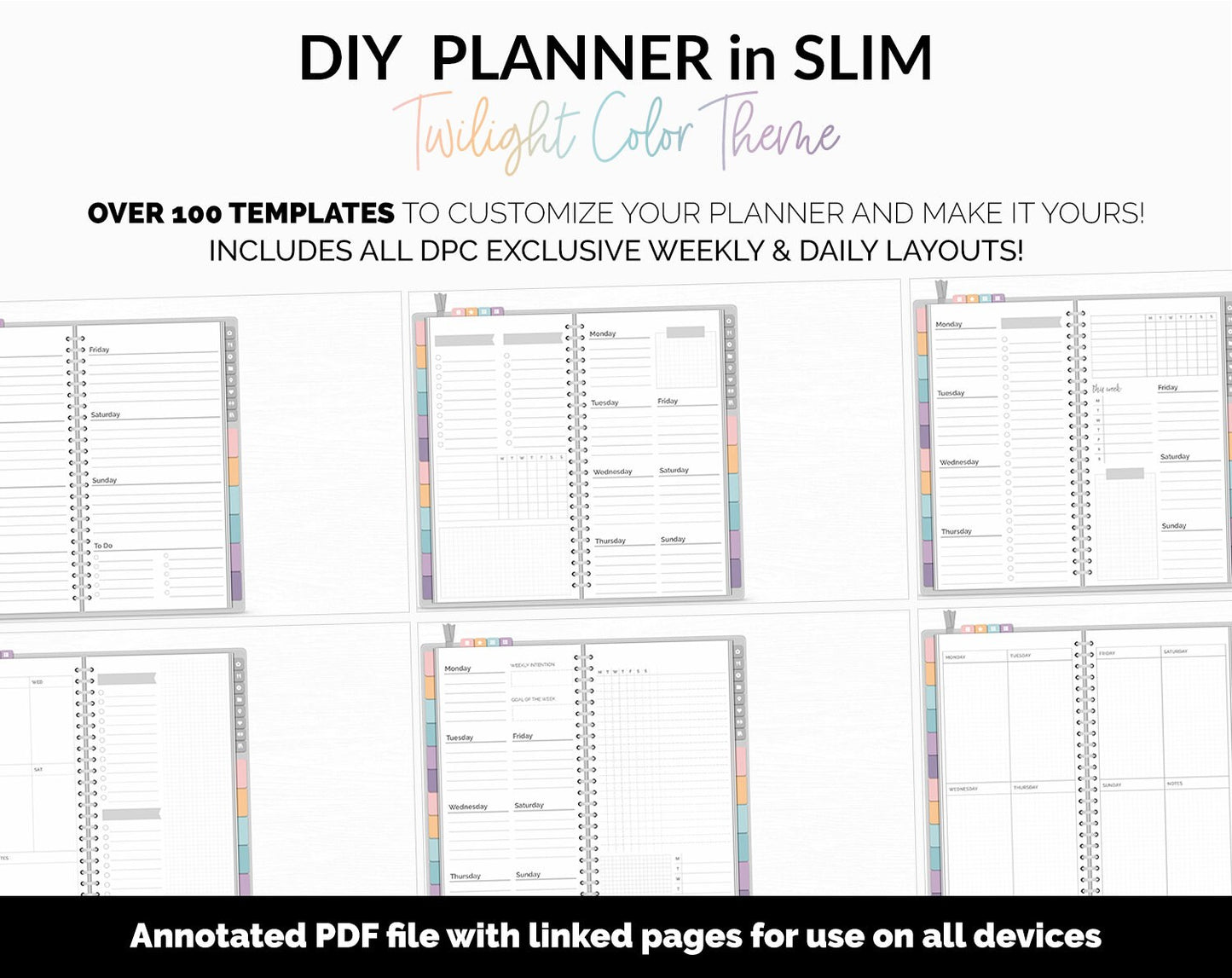 DIY Slim Digital Planner | Twilight Theme | GoodNotes, iPad & Android