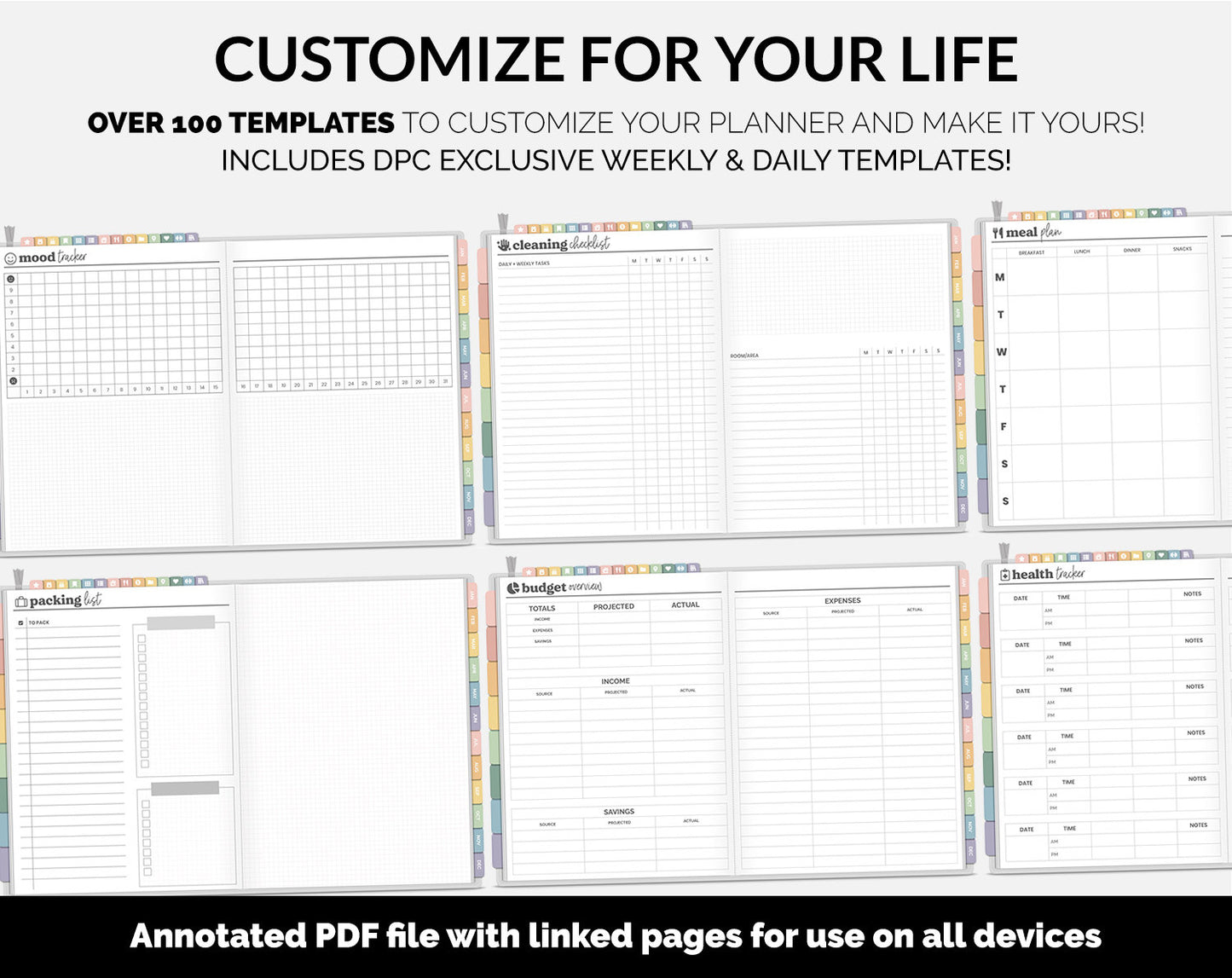 2024 Dated DIY Hybrid Digital Planner | Boho Theme