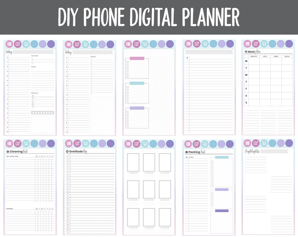 DIY Phone Digital Planner | Dream Theme