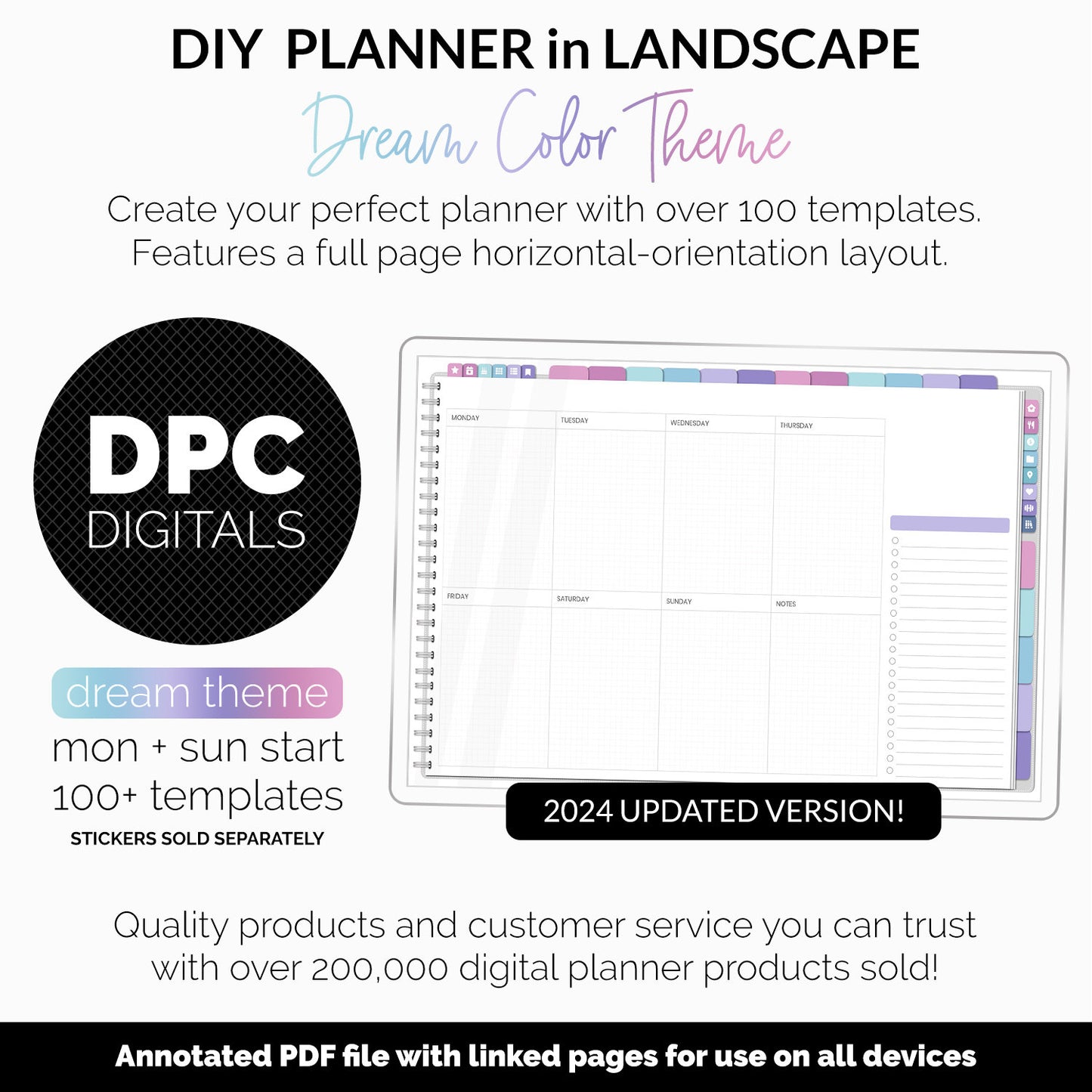 DIY Landscape Digital Planner | Dream Theme