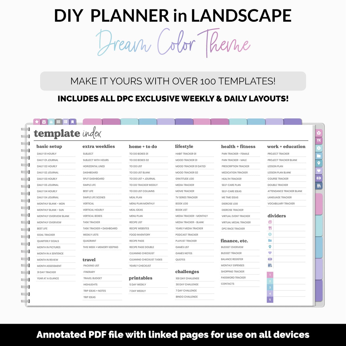 DIY Landscape Digital Planner | Dream Theme