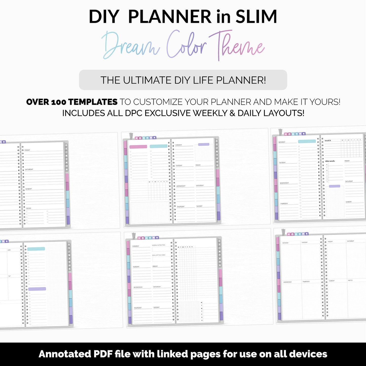 DIY Slim Digital Planner | Dream Theme