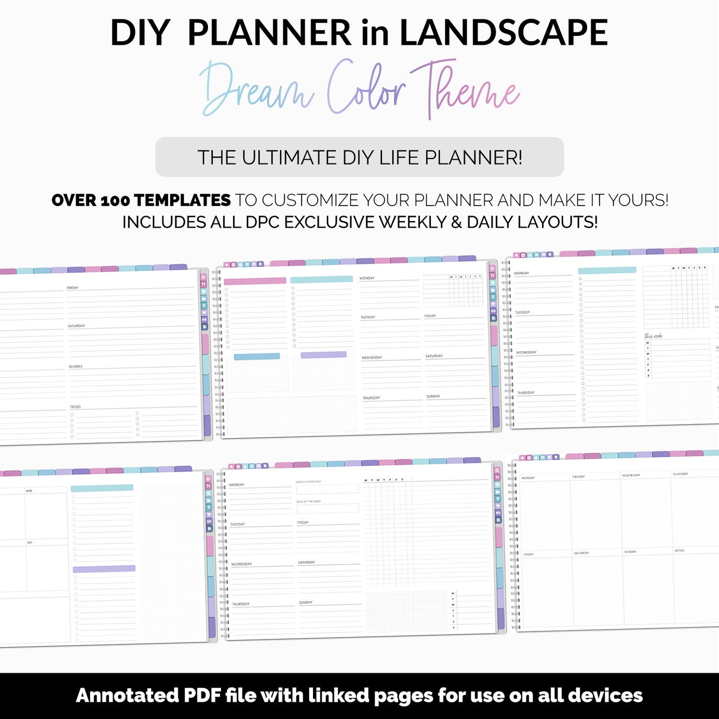 DIY Landscape Digital Planner | Dream Theme