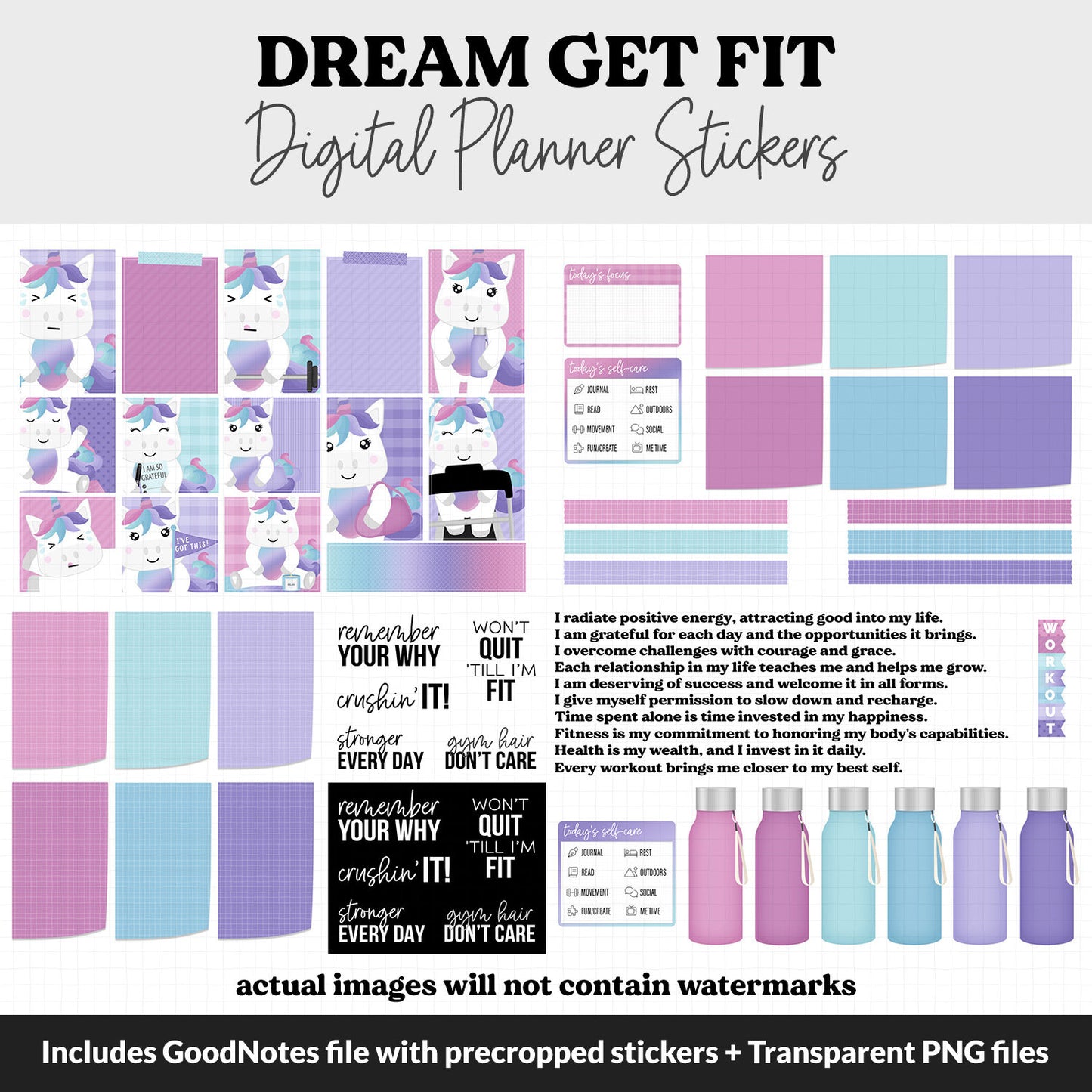 Get Fit Dream Digital Stickers