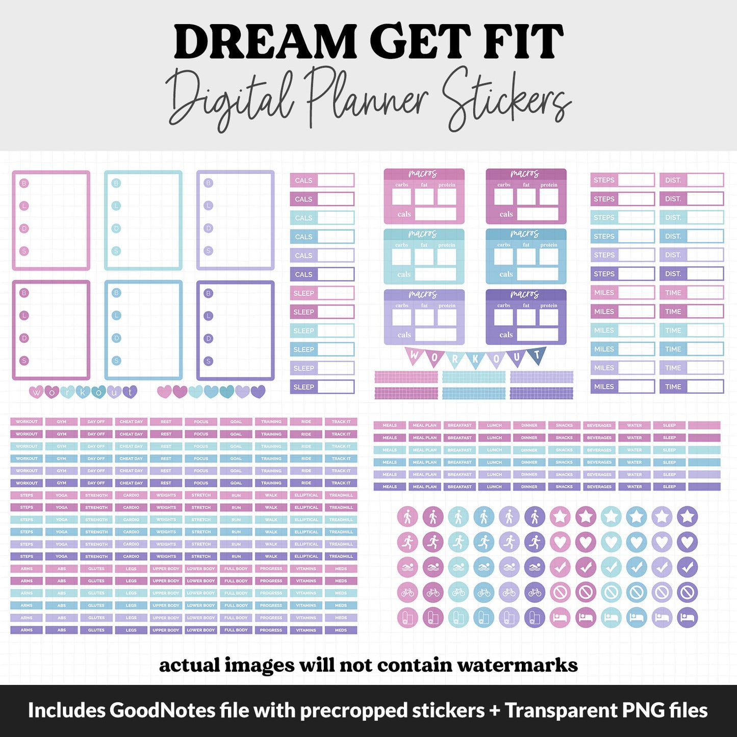 Get Fit Dream Digital Stickers