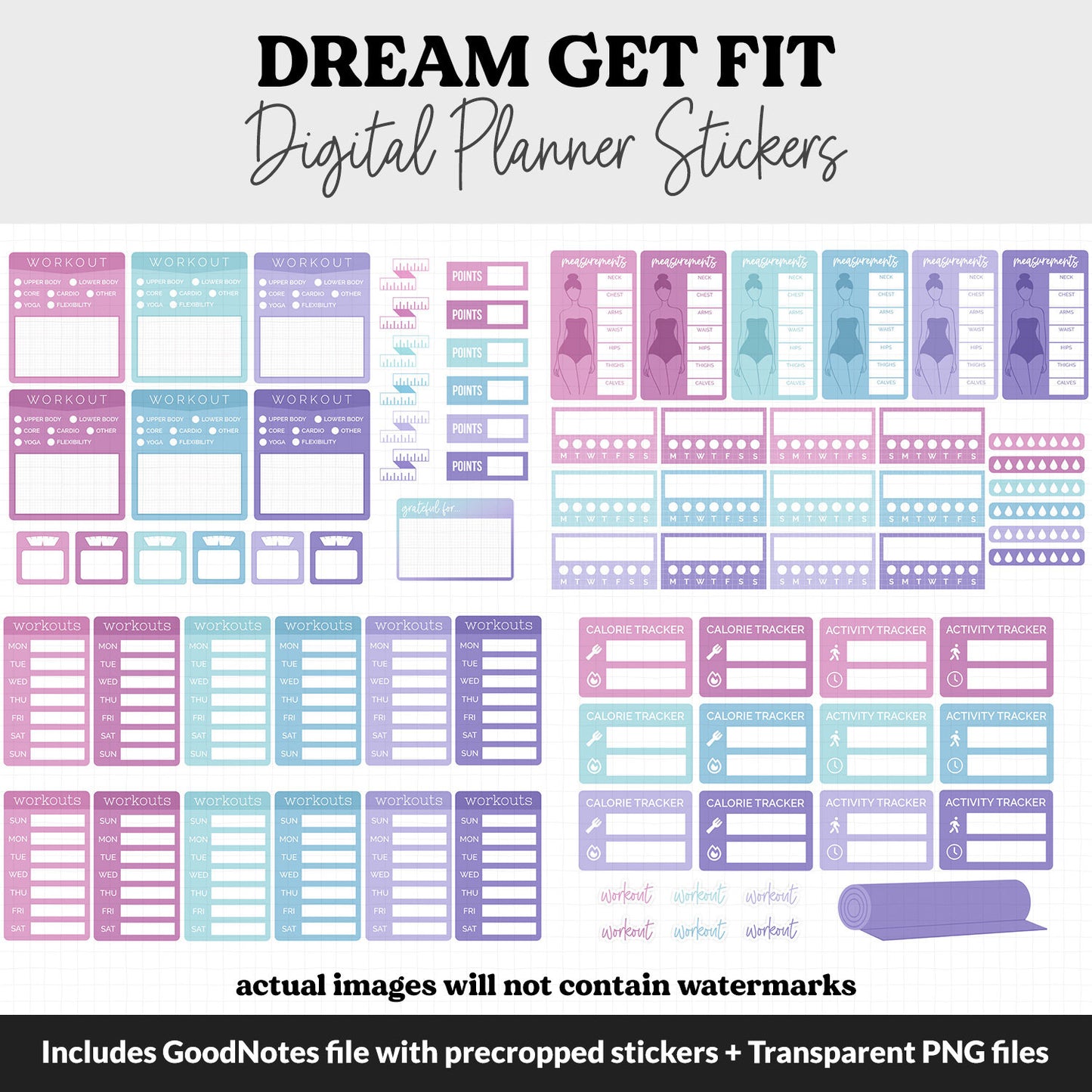 Get Fit Dream Digital Stickers