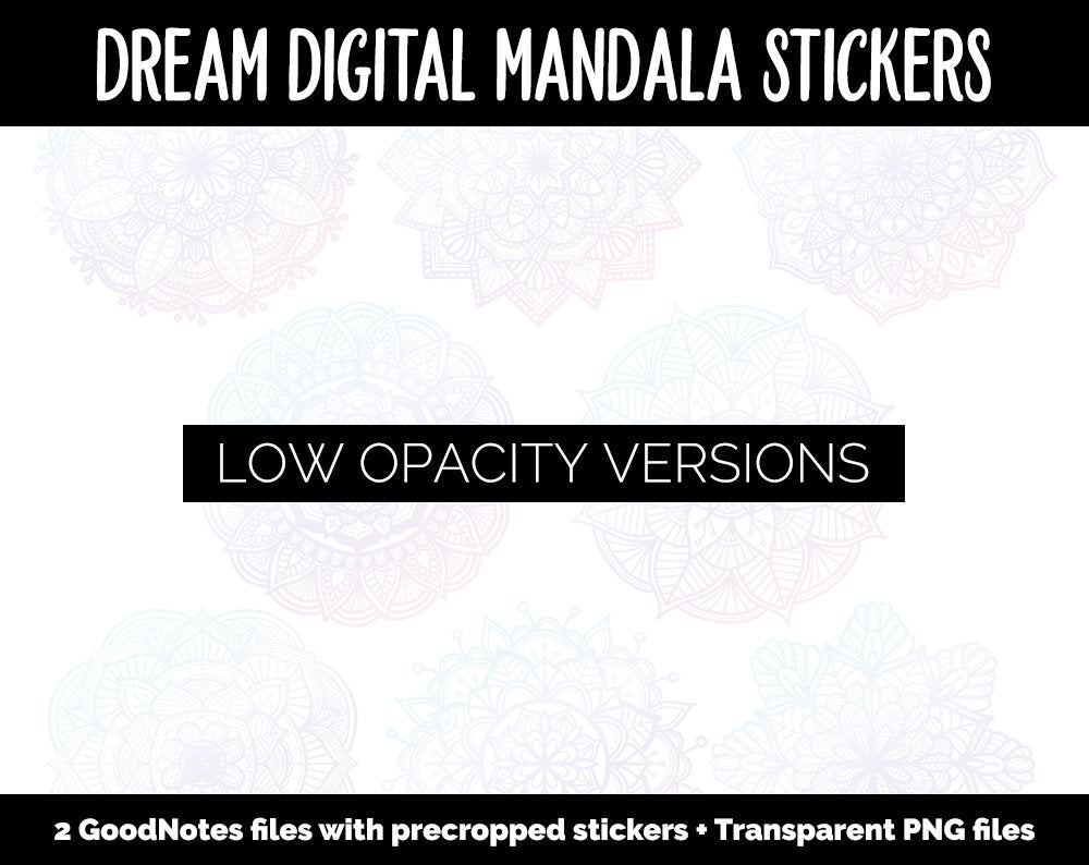 Dream Mandala Digital Planner Stickers