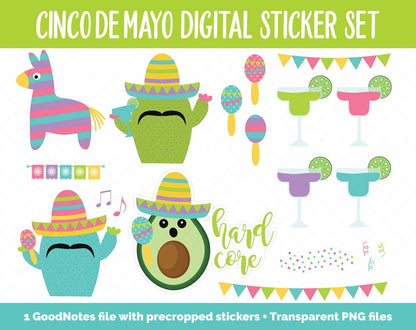 Cinco de Mayo Fiesta Digital Stickers | GoodNotes & iPad