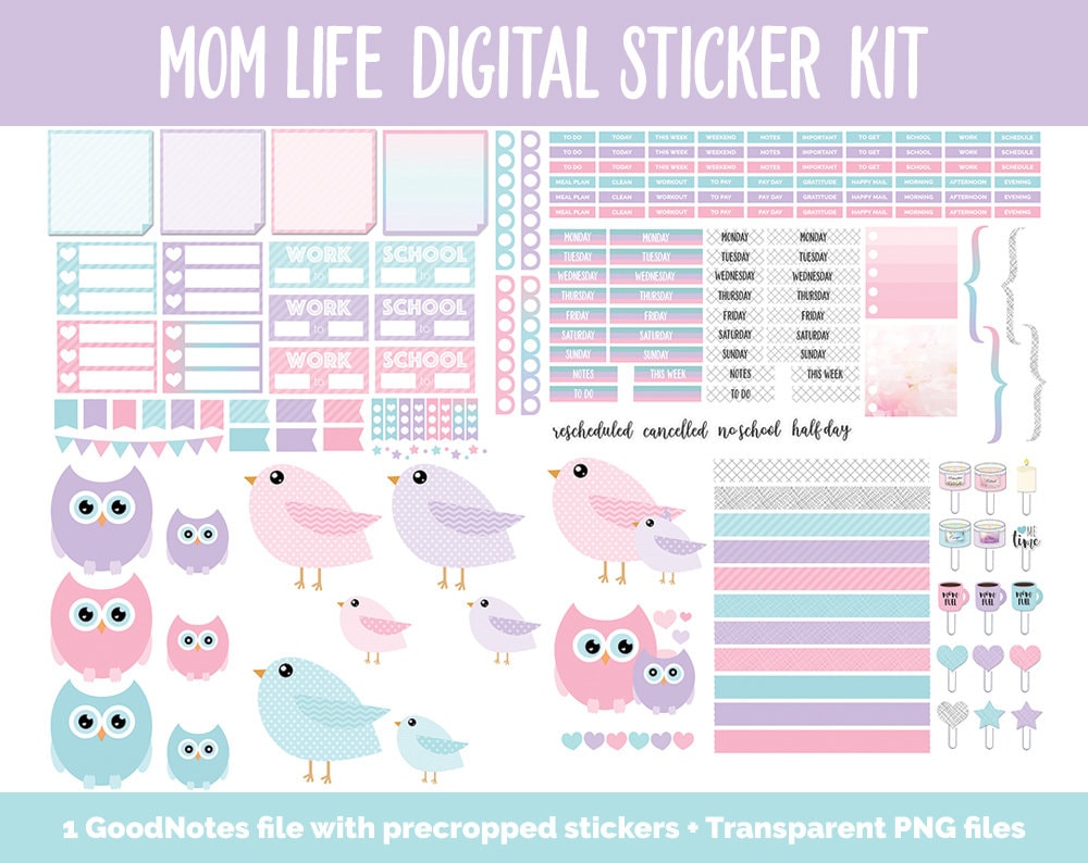 Mom Life Digital Stickers | GoodNotes, iPad & Android