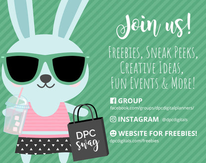 Spot Plans April Digital Stickers | GoodNotes, iPad and Android | Tranquil | Sassy, Easter, Adulting, Planning, Funny