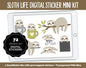 Sloth Life Digital Planner Stickers | GoodNotes, iPad and Android | Chores, Washi, Planner Clips