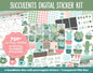Succulents & Cactus Digital Sticker Bundle | GoodNotes | iPad | May, June Calendar Dates, Sticky Notes, Washi, Trackers and More!