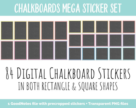 Chalkboard Digital Stickers Mega Pack | GoodNotes, iPad and Android