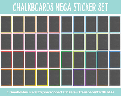 Chalkboard Digital Stickers Mega Pack | GoodNotes, iPad and Android