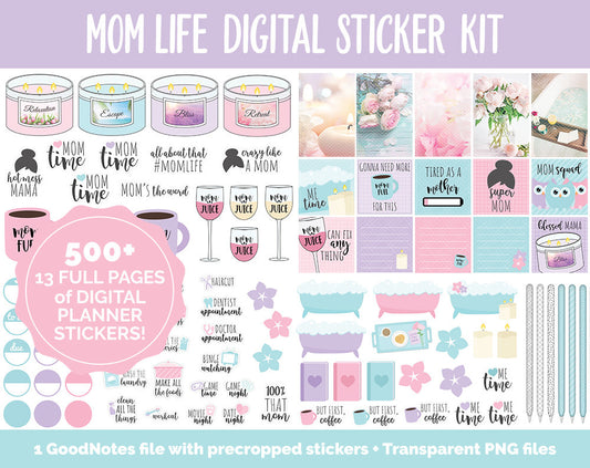 Mom Life Digital Stickers | GoodNotes, iPad & Android