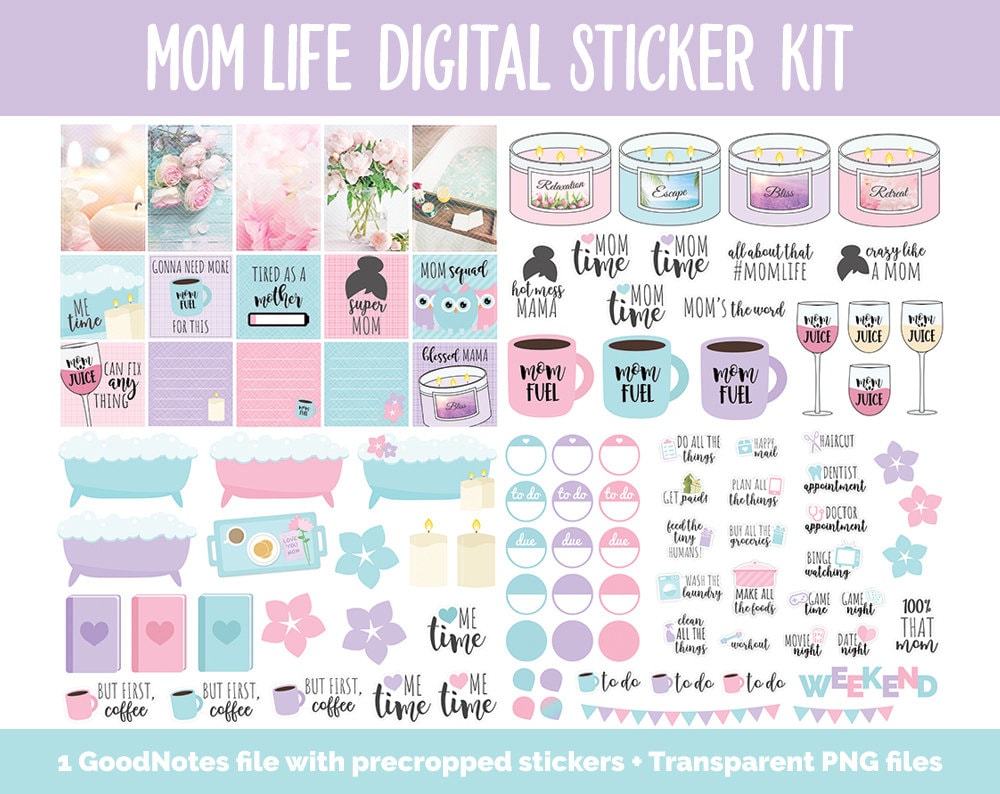 Mom Life Digital Stickers | GoodNotes, iPad & Android