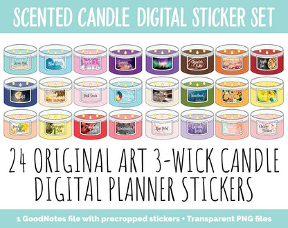 Scented Candle Digital Stickers | GoodNotes, iPad & Android
