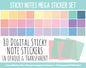 Sticky Notes Digital Stickers | GoodNotes, iPad and Android | Mega Pack