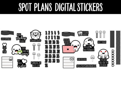 Digital Planning with Spot Stickers | GoodNotes, iPad and Android | Spot, Washi, Stylus, Calendar