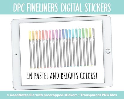 DPC Fineliner Digital Stickers | GoodNotes, iPad and Android | Markers, Pens