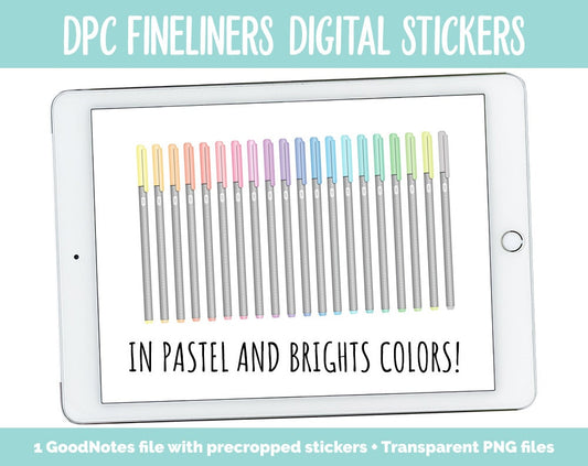 DPC Fineliner Digital Stickers | GoodNotes, iPad and Android | Markers, Pens