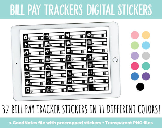 Bill Pay Tracker Digital Stickers