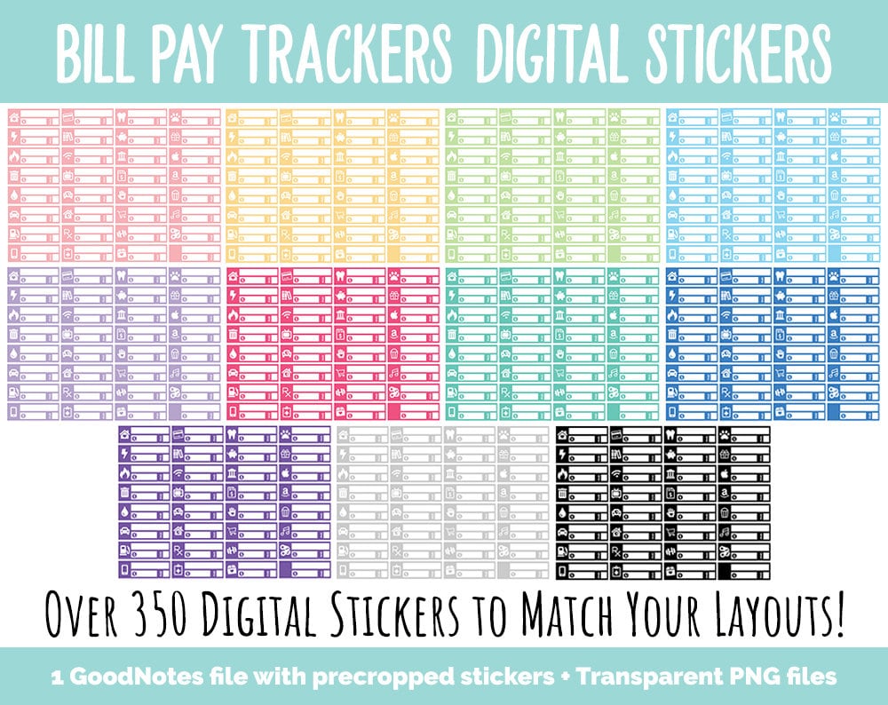 Bill Pay Tracker Digital Stickers