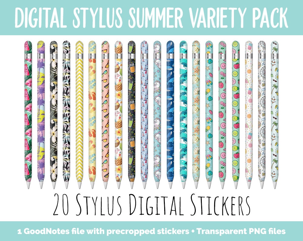 Summer Digital Stylus Stickers | GoodNotes, iPad and Android | Apple Pencil