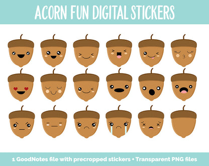 Acorn Fun Digital Stickers