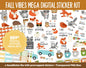 Fall Vibes Digital Planner Sticker Mega Kit | GoodNotes, iPad and Android | Autumn, September