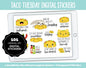 Taco Tuesday Digital Stickers | GoodNotes, iPad and Android | Food, Emoji, Mood Tracker, Kawaii