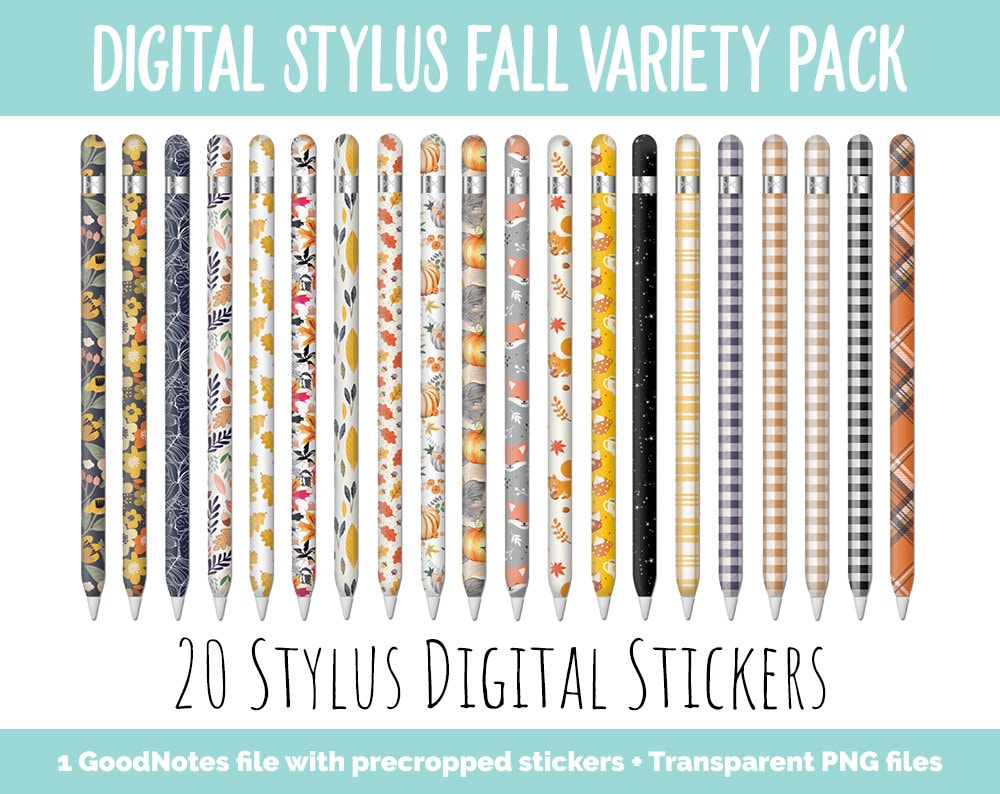Fall Digital Stylus Stickers | GoodNotes, iPad and Android | Apple Pencil