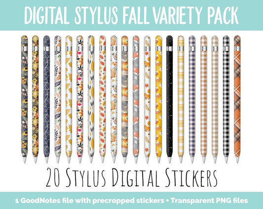 Fall Digital Stylus Stickers | GoodNotes, iPad and Android | Apple Pencil