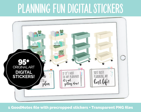 Planning Fun Digital Stickers | GoodNotes, iPad and Android | Digital Planning