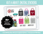 Out and About Digital Stickers | GoodNotes, iPad and Android | Errands, Trackers, Beauty