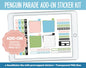 Penguin Parade Add-On Digital Planner Stickers | GoodNotes, iPad and Android | Winter, January, Trackers, Meal Planning, Fitness