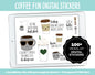 Coffee Fun Digital Stickers | GoodNotes, iPad and Android | Food, Drink, Emoji, Mood Tracker, Kawaii