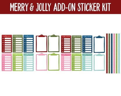 Merry & Jolly Add-On Digital Planner Stickers | GoodNotes, iPad and Android | December, Christmas, Trackers, Meal Planning, Fitness