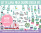 Lotta Llamas Digital Sticker Mega Bundle | GoodNotes & iPad | Alpacas, February, Valentine, Calendar Dates, Trackers and More!