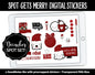 Spot Gets Merry Digital Stickers | GoodNotes, iPad and Android | Christmas, Winter, Holidays