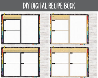 DIY Digital Recipe Book + Sticker Set | Goodnotes, iPad & Android  | Recipes, Meal Planning