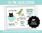 Tea Time Digital Stickers | GoodNotes, iPad and Android | Bubble Tea, Hot Tea, Teapots, Green Tea, Food, Drink