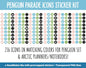 Penguin Parade Icon Digital Stickers | GoodNotes & iPad | Winter, Icons, Life, Weather, Everyday