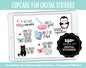 Cupcake Fun Digital Stickers | GoodNotes, iPad and Android | Baking, Cooking, Food, Mood Tracker, Emoji, Kawaii