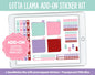 Lotta Llama Add-On Digital Planner Stickers | GoodNotes, iPad and Android | Winter, February, Valentine Trackers, Meal Planning, Fitness