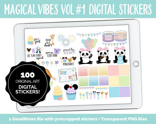 Magical Vibes Digital Planner Stickers | GoodNotes, iPad and Android | Scrapbook, Memories, Day at the Park