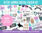 Retro Summer Digital Sticker Mega Bundle | GoodNotes & iPad | June, Doodles, 80s, 90s, Adulting, Calendar Dates, Trackers and More!